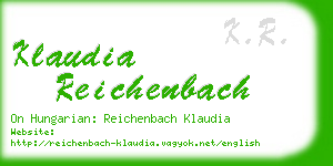 klaudia reichenbach business card